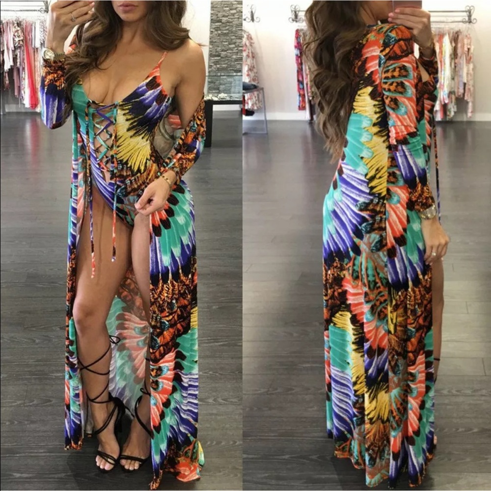Cover Up With Swimsuit - Picture 2 of 6